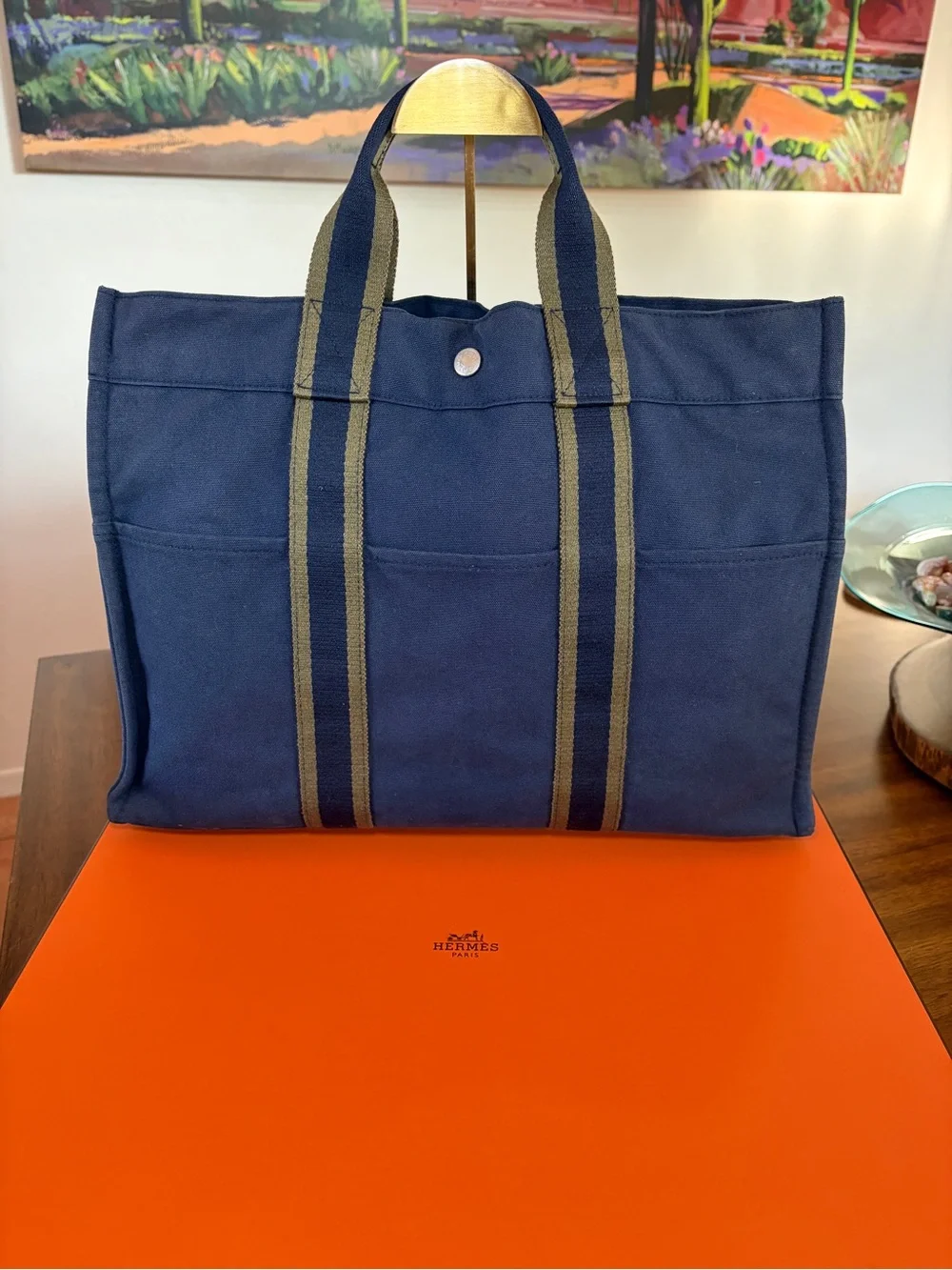 Vintage Hermes Fourre Tout with box. Authentic with COA